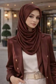 Bordo Şapkalı Şal thumbnail 1