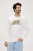 Bad Bear Caen Beyaz Erkek Baskılı Sweatshirt thumbnail 4
