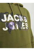 Jack & Jones Logolu Kapüşonlu Sweatshirt - Dust thumbnail 6