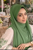 Bahar Yeşili Şapkalı Şal thumbnail 1