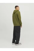 Jack & Jones Logolu Kapüşonlu Sweatshirt - Dust thumbnail 3