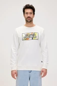 Bad Bear Caen Beyaz Erkek Baskılı Sweatshirt thumbnail 1