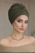 Koyu Haki Burgu Detaylı Bone thumbnail 1