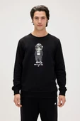 Bad Bear Gator Siyah Erkek Baskılı Sweatshirt thumbnail 1