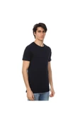 John Frank Erkek Lacivert Basic T-shirt thumbnail 4