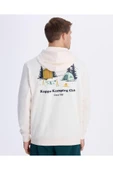 Kappa Authentic Graphik Phelps Unisex Beyaz Regular Hoodie thumbnail 3