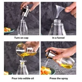 Paslanmaz Çelik Başlıklı Cam Spray Yağdanlık thumbnail 4