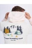 Kappa Authentic Graphik Phelps Unisex Beyaz Regular Hoodie thumbnail 4