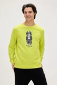 Bad Bear Gator Yeşil Erkek Baskılı Sweatshirt thumbnail 3