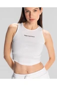 Kappa Authentic Jessa-Wmn-Halter Top Kadın Beyaz Regular Atlet thumbnail 4
