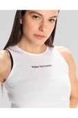 Kappa Authentic Jessa-Wmn-Halter Top Kadın Beyaz Regular Atlet thumbnail 5