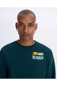 Kappa Authentic Graphik Pyke Unisex Petrol Yeşili Regular Sweatshirt thumbnail 2