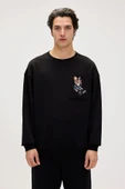 Bad Bear Javed Siyah Erkek Baskılı Sweatshirt thumbnail 1