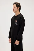 Bad Bear Javed Siyah Erkek Baskılı Sweatshirt thumbnail 3