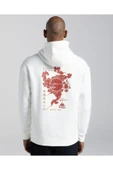 Authentic Fuji Erkek Beyaz Oversize Hoodie thumbnail 4
