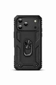 iPhone 17 Pro 6.3" Magforge Titan Ring Armor Case Siyah thumbnail 1