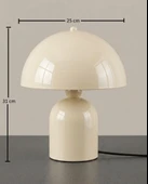 Ruby Mantar Tasarım Krem Abajur 25 cm thumbnail 7