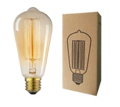 Edison Flemanlı ST64 Rustik 40W E27 Duy Dekoratif Armut Ampul thumbnail 4