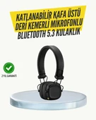 Ergonomik Konforlu Kablosuz Kulak Üstü Bluetooth Kulaklık thumbnail 1