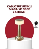 Şarj Edilebilir LED Masa Lambası – USB Girişli, Metal Yapı thumbnail 1