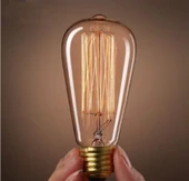 Edison Flemanlı ST64 Rustik 40W E27 Duy Dekoratif Armut Ampul thumbnail 2