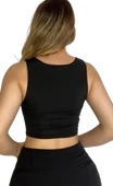 Askılı Crop  Bluz-SİYAH thumbnail 2