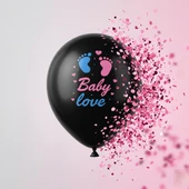 Pembe Konfetili Cinsiyet Balonu thumbnail 1