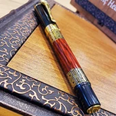 Gold Desenli Metal Roller Kalem thumbnail 2