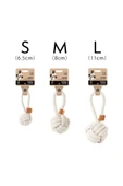 Hype Store M-PETS WHITE LOOP BALL 8CM ÇEKMELİ ÖRGÜ TOP OYUNCAK thumbnail 3