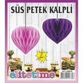 Süs Ponpon Kalpli Mor 2'li thumbnail 1