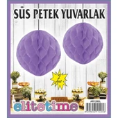 Süs Ponpon Petek Lila 2'li thumbnail 1