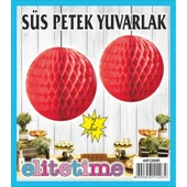 Süs Ponpon Petek Kırmızı 2'li thumbnail 1