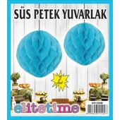 Süs Ponpon Petek Mavi 2'li thumbnail 1