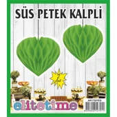 Süs Ponpon Kalpli Yeşil 2'li thumbnail 1