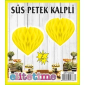 Süs Ponpon Kalpli Sarı 2'li thumbnail 1