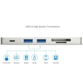WIWU Hub T8 Lite USB Type-C Gri thumbnail 3