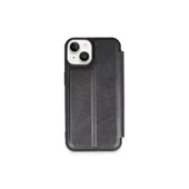 Apple İphone 15 Kılıf Flip Cover - Siyah thumbnail 1