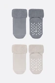 Bistyle 2li Havlu Soket Kaymaz Basic Boy 10508 Gri thumbnail 2