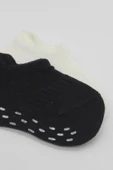 Bistyle 2'Li Sneakers Kaymaz Basic Penye Çorap 20103 Siyah Ekru thumbnail 4