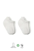 Bistyle 2'Li Sneakers Kaymaz Basic Penye Çorap 20103 Ekru Ekru thumbnail 1
