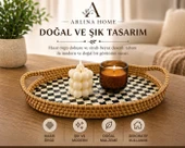 Damalı Oval Sedef Tepsi thumbnail 1