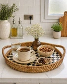 Damalı Oval Sedef Tepsi thumbnail 2