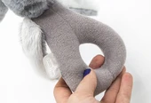 Tutmalı Peluş Mini Tavşan 842 Gri thumbnail 5