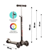 MAXİ TWİST IŞIKLI SCOOTER SİYAH thumbnail 2
