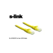 S-Link SL-CAT601YE CAT6 Patch 1Mt Kablo (Sarı)(1923) thumbnail 1