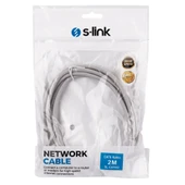 S-LINK SL-CAT602 CAT6 Patch 2Mt Kablo (Gri)(1923) thumbnail 3