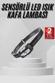 Sensörlü Şarjlı Type-c Şarj Işıklı Kafa Lambası Kamp Lambası thumbnail 1