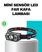 Hareket Sensörlü Şarjlı LED Far Suya Dayanıklı Çok Modlu thumbnail 1