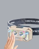 Wave Sensörlü LED Kafa Lambası Şarjlı Ayarlanabilir Işık thumbnail 3