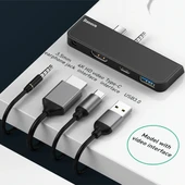 Baseus Multifunctional HUB Surface Go(Type-C+Audio to HD4K+USB3.0+Type-C(data)+Audiok-(5775) thumbnail 2